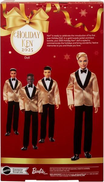 Колекційна лялька Барбі Кен Блондін Святковий Barbie The Movie Ken JGK55 JGK55 фото