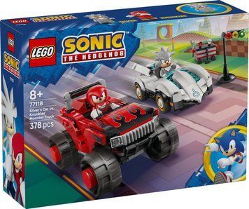 Конструктор Лего Ежик Соник Автомобиль Сильвера против монстр трака Наклса Lego Sonic 77118 77118 фото
