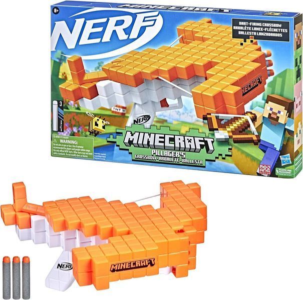 Бластер Нерф Майнкрафт Кросбоїу Арбалет Розбійника NERF Minecraft Pillager's Crossbow F4415 F4415 фото
