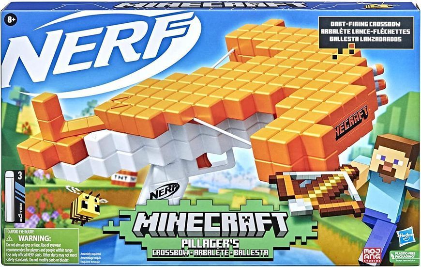 Бластер Нерф Майнкрафт Кросбоїу Арбалет Розбійника NERF Minecraft Pillager's Crossbow F4415 F4415 фото