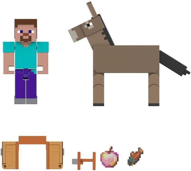 Ігровий набір фігурок Майнкрафт Стів і Віслюк Minecraft - Mattel JCN54 JCN54 фото