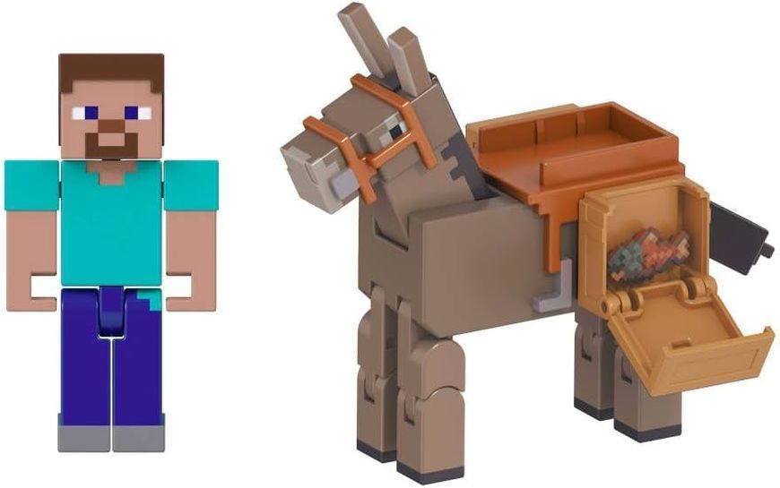 Ігровий набір фігурок Майнкрафт Стів і Віслюк Minecraft - Mattel JCN54 JCN54 фото