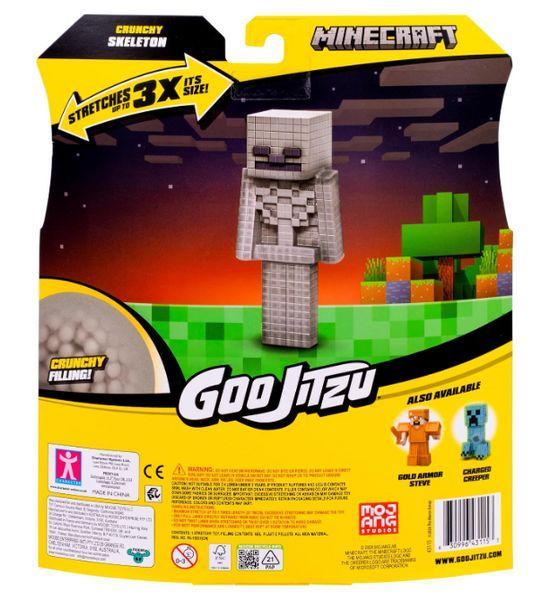 Фигурка Скелет Майнкрафт Minecraft Heroes of Goo Jit Zu Stretchy Character Moose 43115 43115 фото