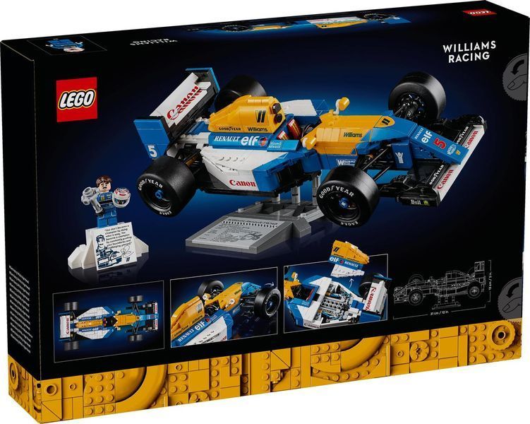 Конструктор Лего Іконс болід F1 та Найджел Менселл Lego Icons Williams Racing FW14B 10353 10353 фото