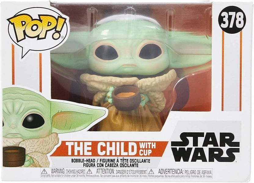 Фігурка Фанко Поп! Малюк Йода Грогу з чашкою Мандалорець Funko Pop! Star Wars Mandalorian 49933 49933 фото