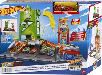 Трек Хот Вилс Сити Заправочная станция Бензоколонка Hot Wheels owntown Car HTN79 HTN79 фото