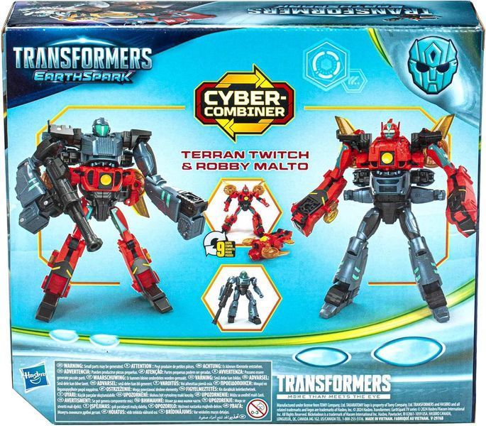 Трансформери EarthSpark Cyber-Combiner: Терран Твіч та Роббі Малто F84385 фото