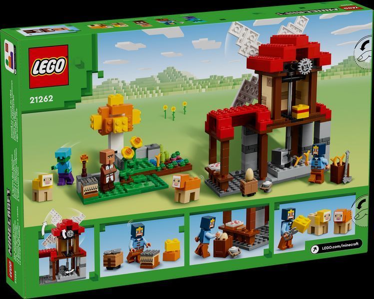 Конструктор Лего Майнкрафт Ферма з вітряком Lego Minecraft 21262 21262 фото