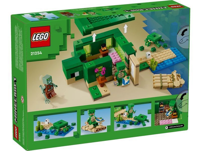 Конструктор Лего Майнкрафт Черепаховий пляжний будиночок Lego Minecraft 21254 21254 фото