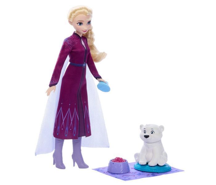 Кукла Эльза Холодное сердце Дисней Disney Frozen Elsa с медвежонком и аксессуарами Mattel JFG16 JFG16 фото