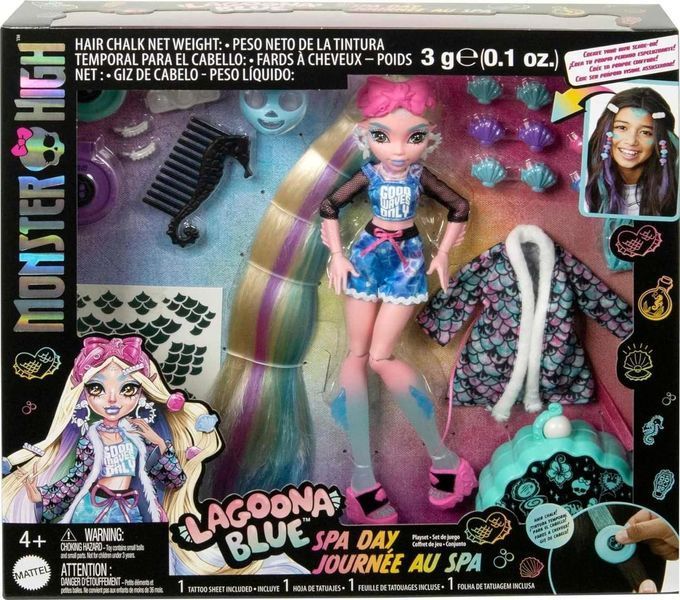 Кукла Монстер Хай Лагуна Блю спа-салон Mattel Monster High Lagoona Blue Spa Day HKY69 HKY69 фото