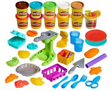 Набор Плей До для лепки 11 баночек ЭКОупаковка Hasbro Play-Doh Market Kitchen F7396 F7396 фото