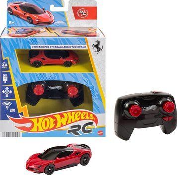 Машинка Хот Вилс Феррари 1/64 с пультом управления! Hot Wheels Ferrari SF90 JGD09 фото