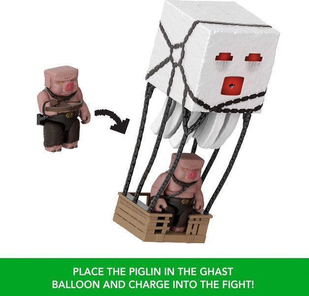 Игровой набор Майнкрафт Воздушный шар с Гаста 28 см Mattel Minecraft Movie JFB69 JFB69 фото