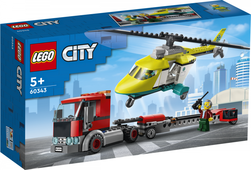 Лего Сити Грузовик для спасательного вертолёта LEGO City  60343