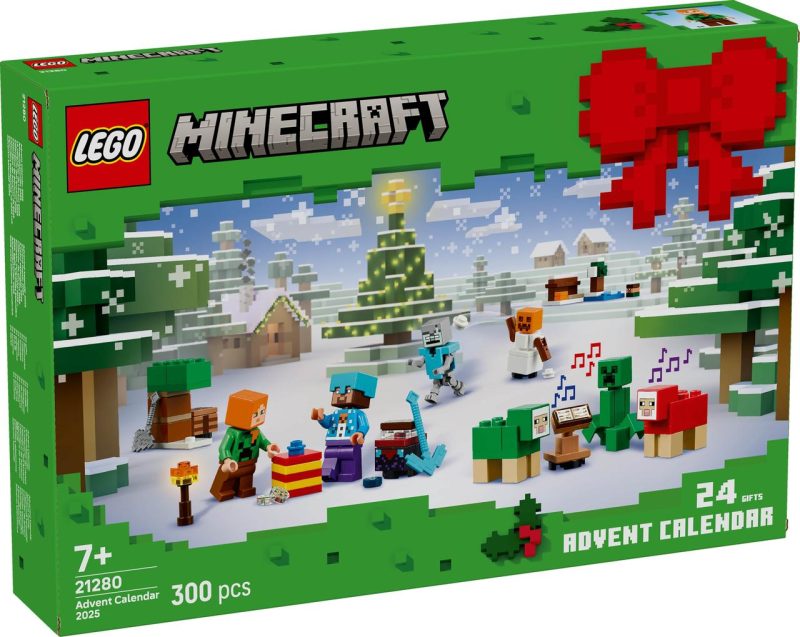 Конструктор Лего Майнкрафт Адвент Новорічний календар 2025 року Lego Minecraft 21280