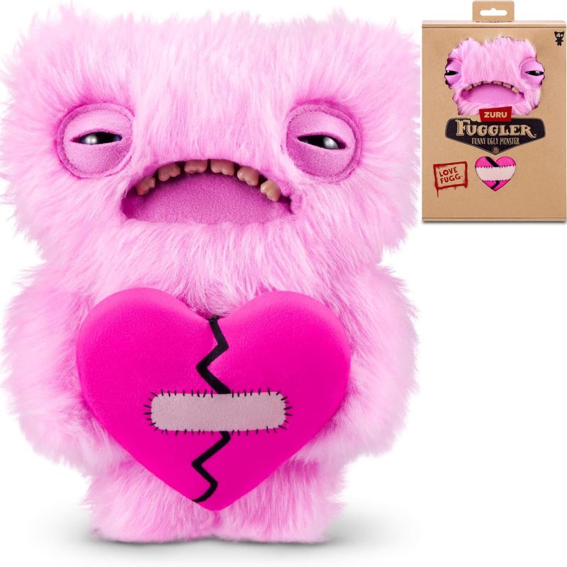 М'яка плюшева іграшка Монстр Фуглер із сердечком Любов Фугга Рожевий ZURU Fugler Love Fugg 15711D