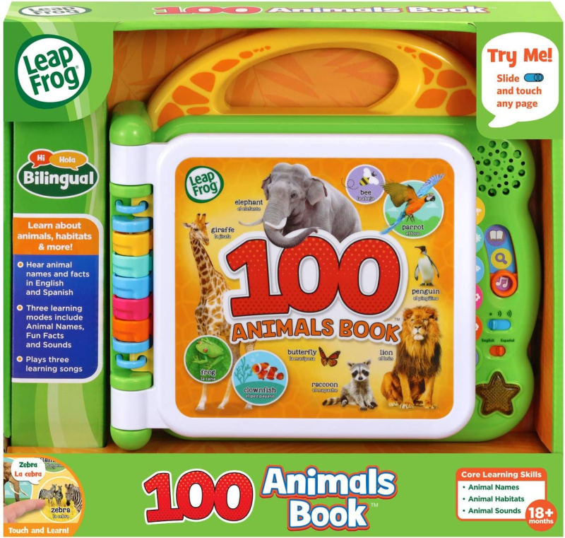 Розвиваюча іграшка книга Ліпфрог 100 тварин нглійська + іспан LeapFrog 100 Animals 609540